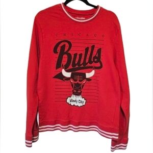 Welovefine Vintage style Chicago Bulls Red Long Sleeve Sweat shirt Size XL
